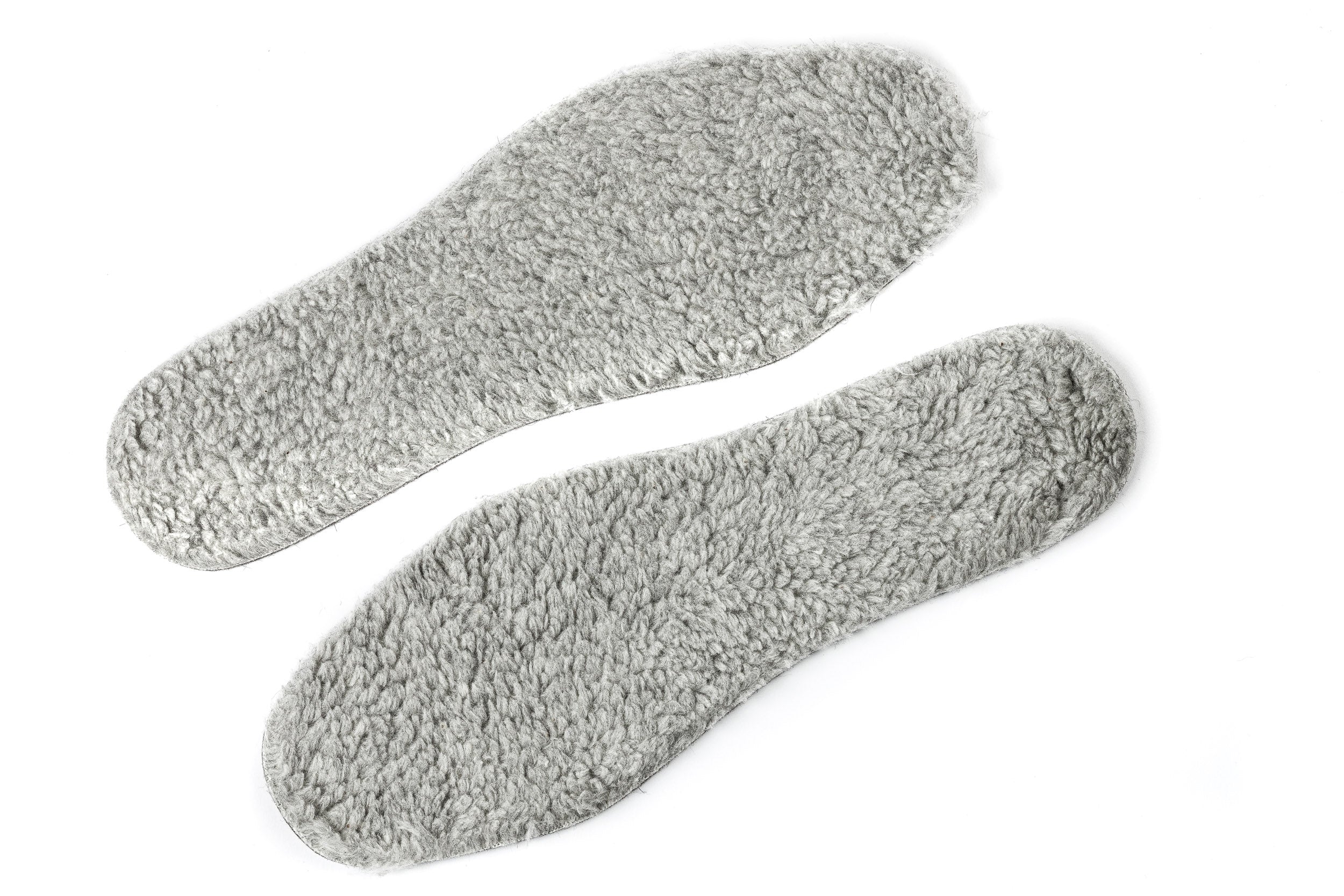 Einlegesohlen aus feinem Wollfilz und reinem Baumwollplüsch, beidseitig nutzbar, 2 Paar