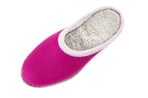 Pantofole in feltro BAITA, pink con bordo rosa
