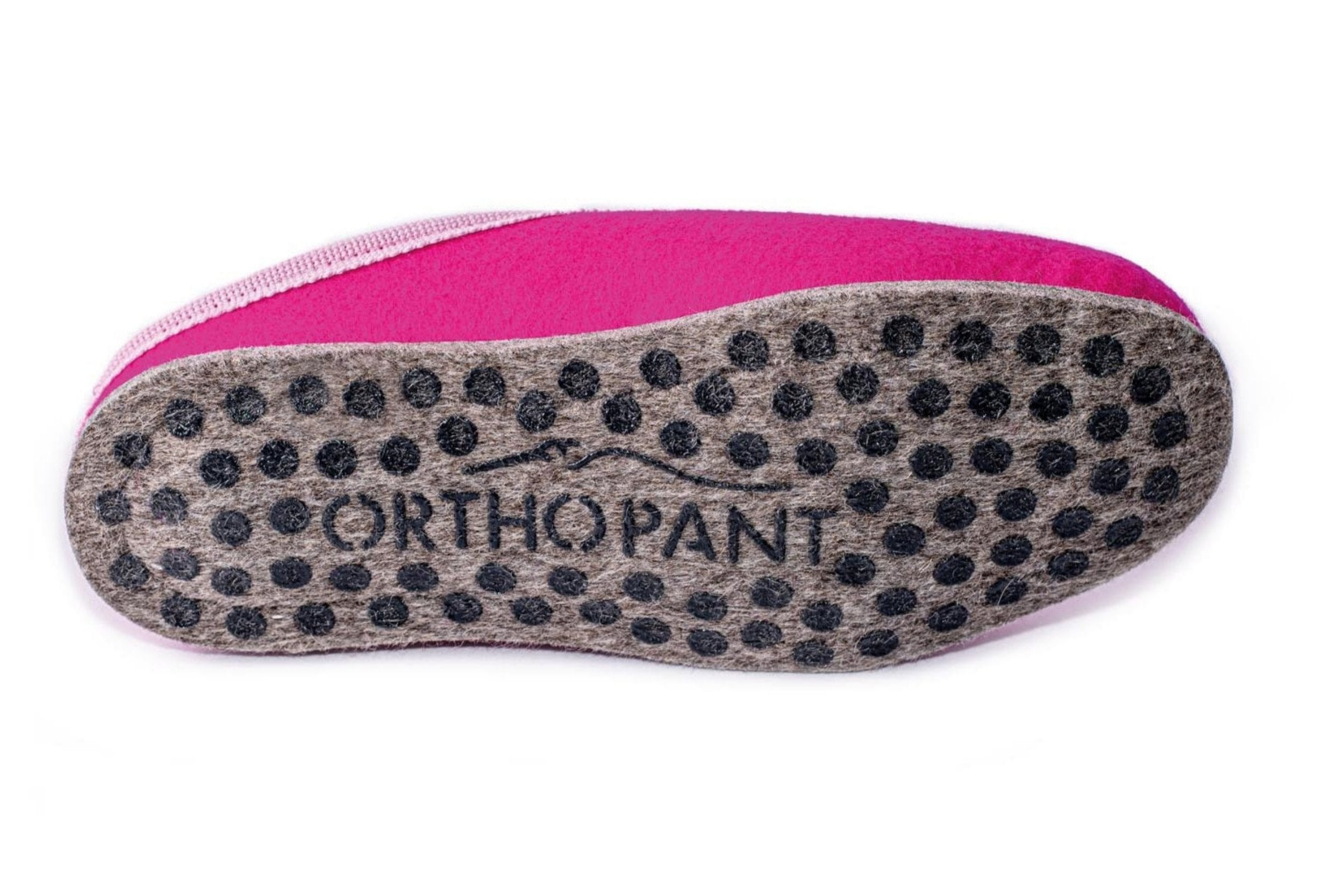 Filzpantoffeln BAITA - Hausschuhe pink mit rosa Borte
