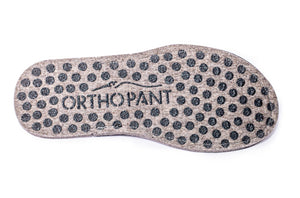 Pantofole in feltro BAITA - turchese con bordo grigio