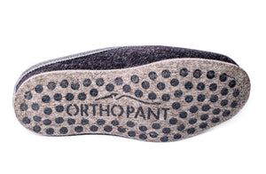 Pantofole in feltro BAITA - antracite con bordo grigio