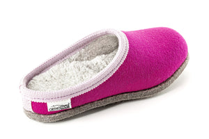 Pantofole in feltro BAITA, pink con bordo rosa