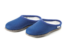 Carica l&#39;immagine nel visualizzatore di Gallery, Pantofole in feltro BAITA, blu con bordo blu