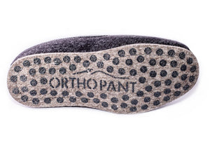 Pantofole in feltro CLASSIC, antracite con bordo grigio